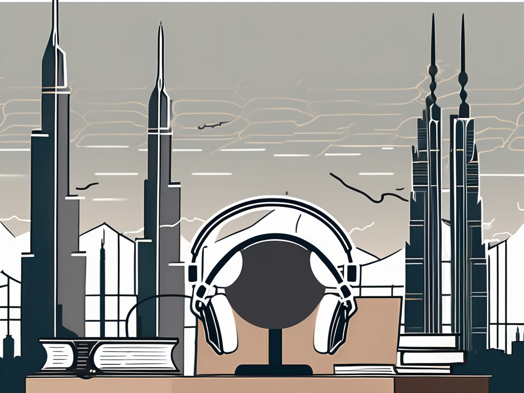 A classroom setting with a blackboard