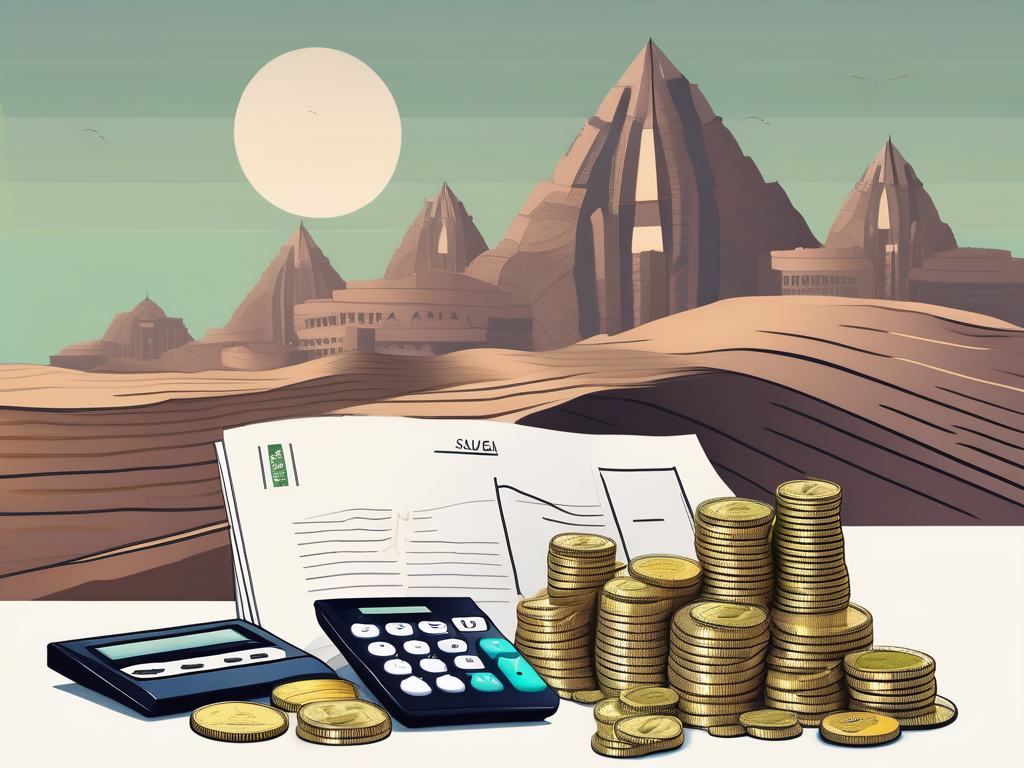 The saudi arabian landscape with three distinct sections