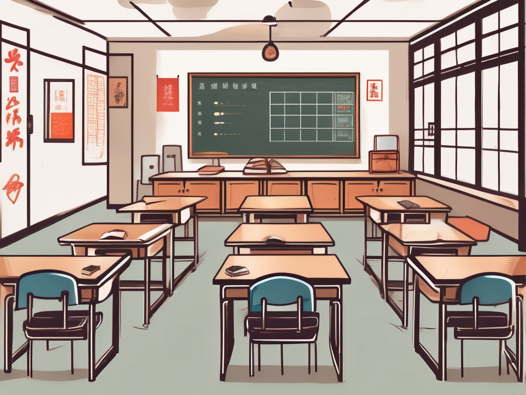 A classroom setting in china