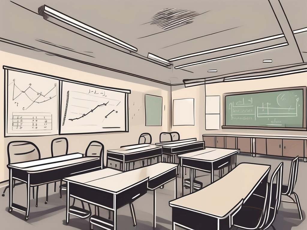 A classroom setting in saudi arabia with chalkboard