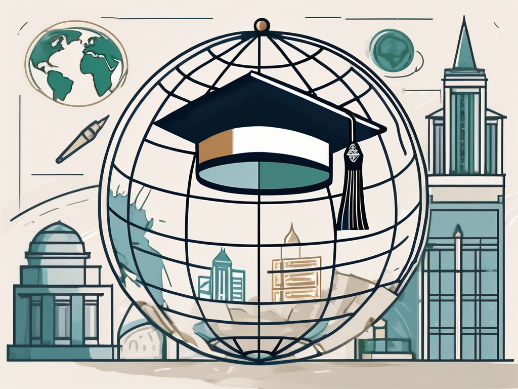 A globe focused on saudi arabia