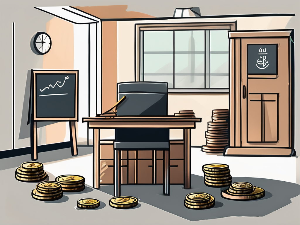 A traditional saudi arabian classroom setting with a chalkboard