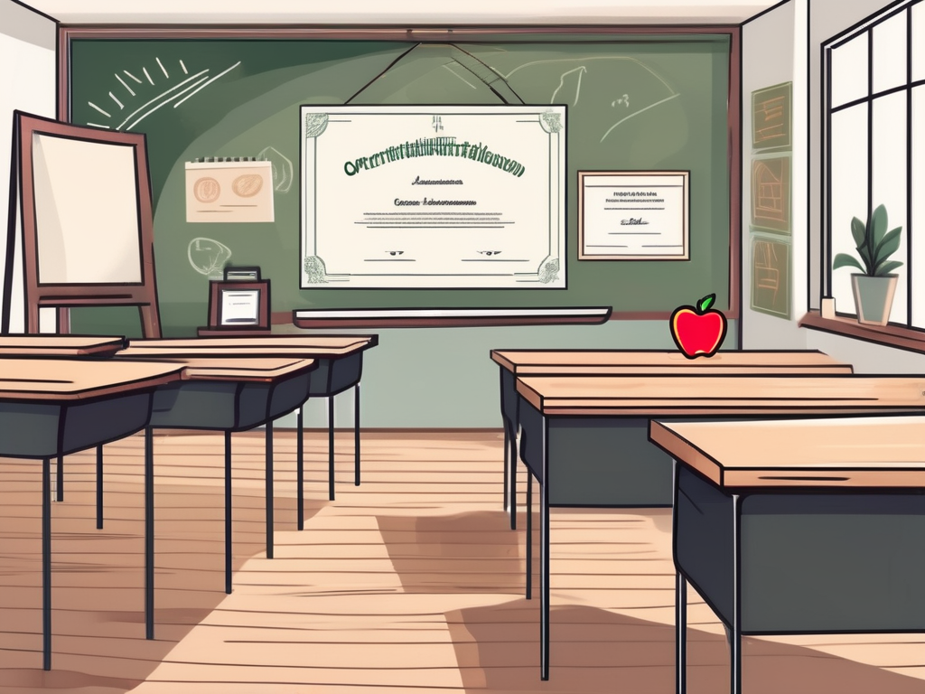 A classroom setting with thai cultural elements