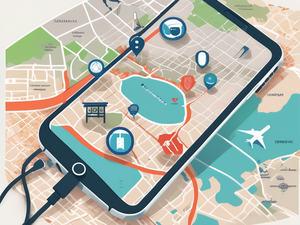 Various communication tools like a translation app on a smartphone