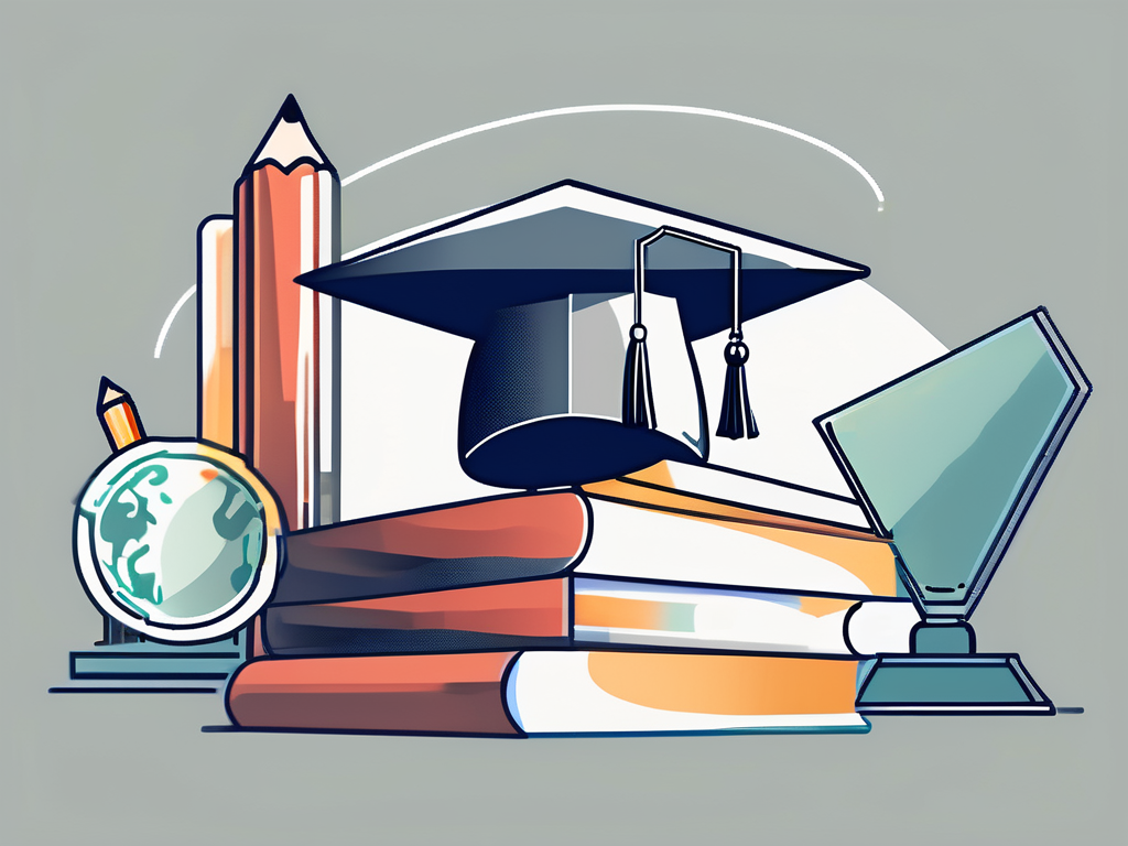 A variety of educational tools such as a conference podium