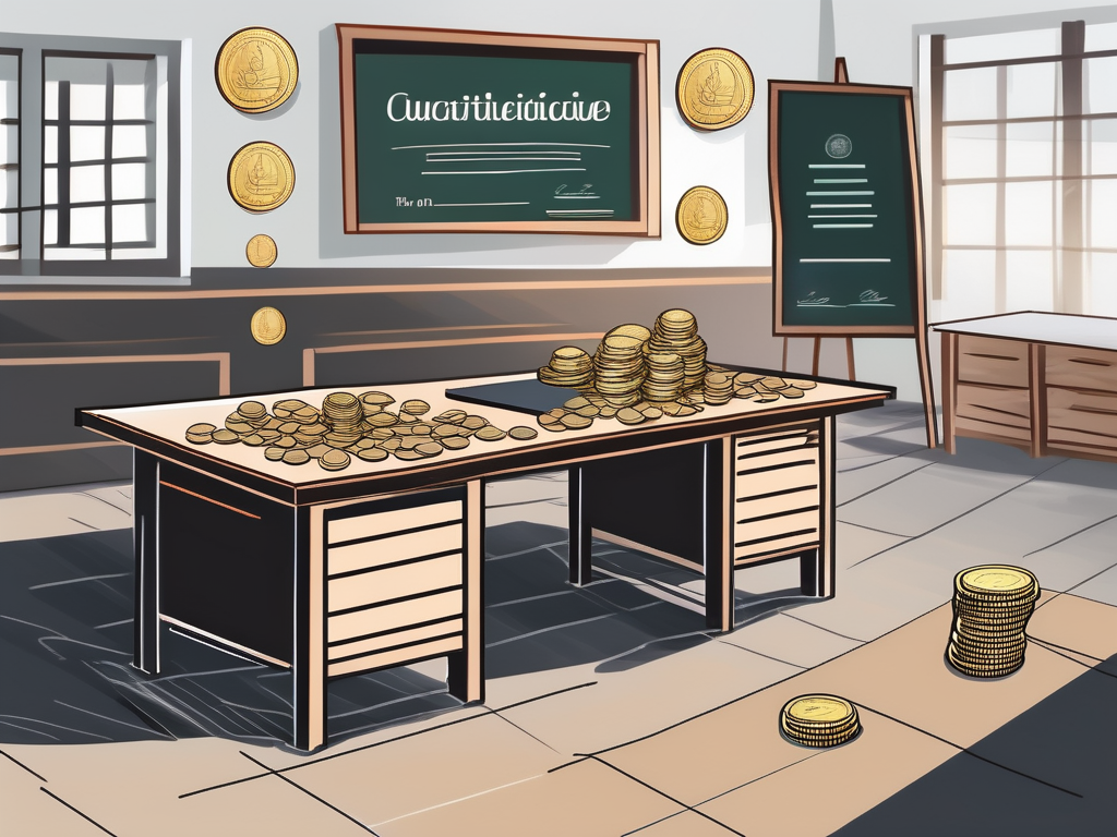 A classroom setting with traditional thai elements