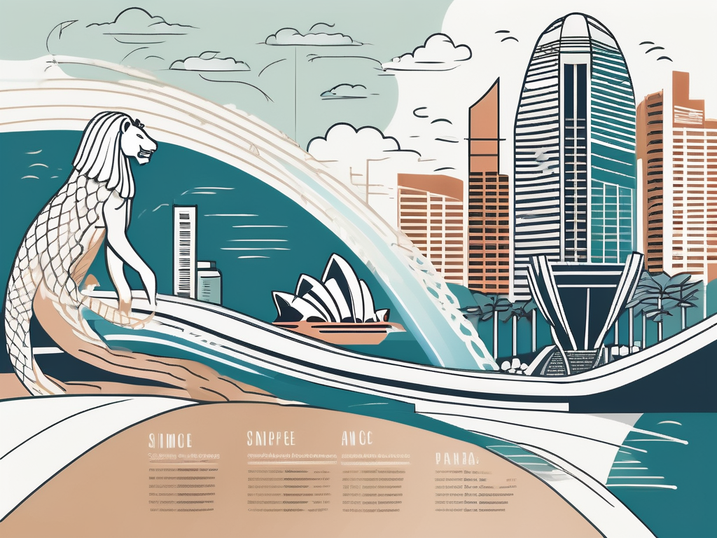 Eight different paths leading towards a symbolic representation of singapore