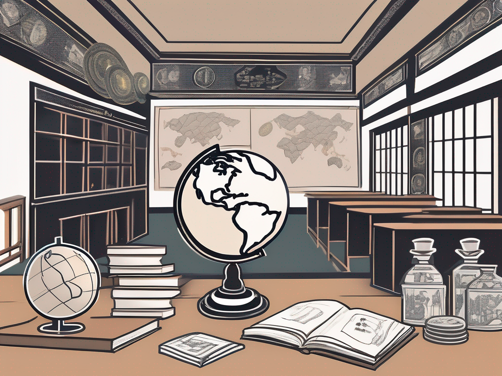 A classroom setting in thailand with scattered teaching aids