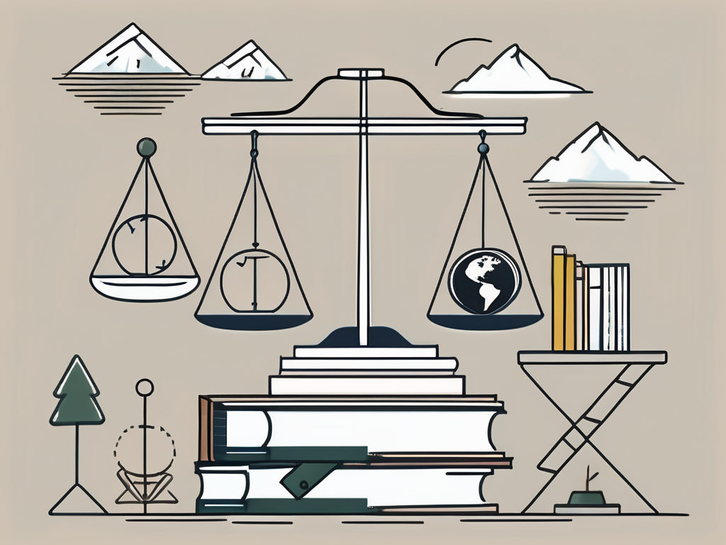 A classroom setting with various symbols representing the challenges and benefits mentioned in the article