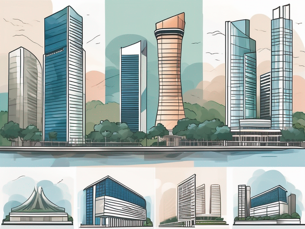 A few symbolic buildings representing international schools in singapore