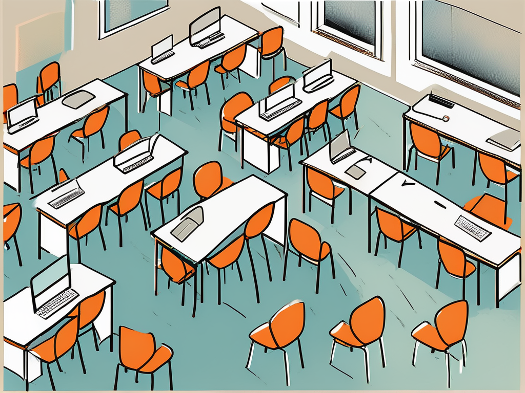 Seven different sized classrooms