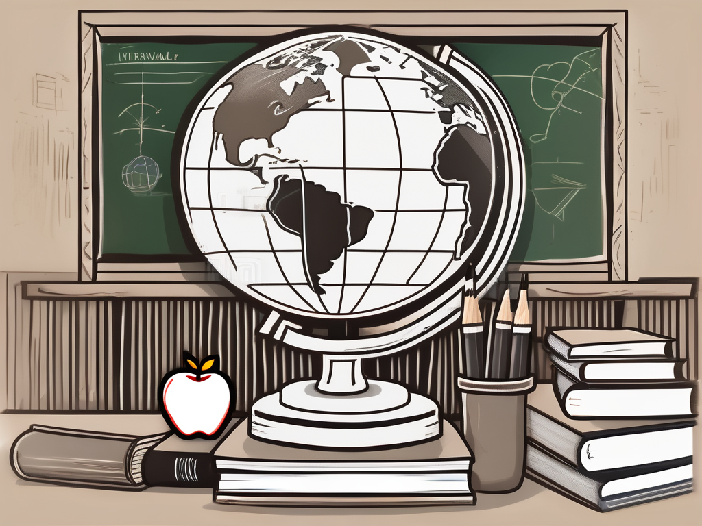 A traditional thai school building with a chalkboard