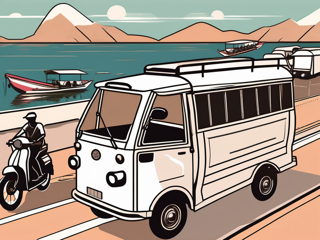 Five different modes of transportation commonly found in thailand