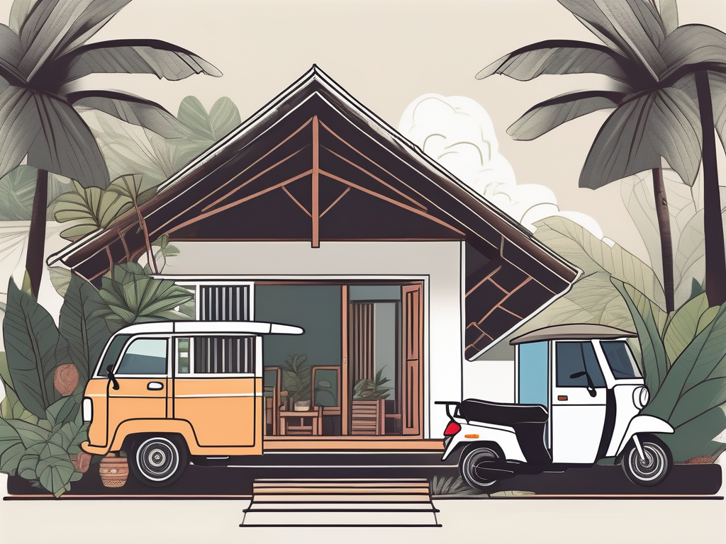 A cozy thai home with visible elements of a teacher's lifestyle