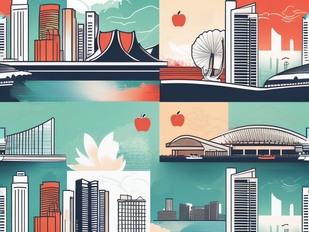 A vibrant and welcoming singapore skyline