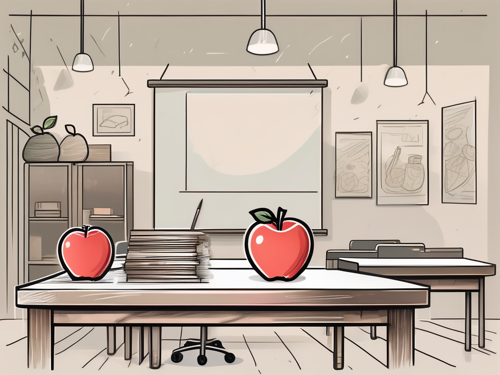 A classroom with thai cultural elements