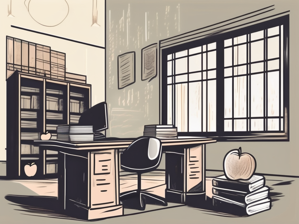 A classroom setting with typical thai architectural elements