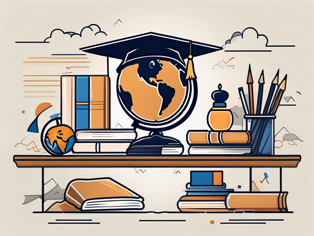 A classroom setting with traditional thai elements