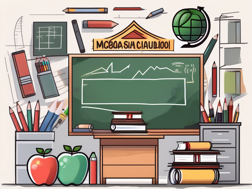 A thai school building with a large price tag attached to it