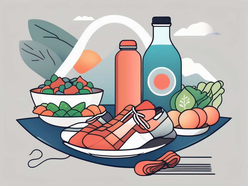 Various wellness elements such as a yoga mat