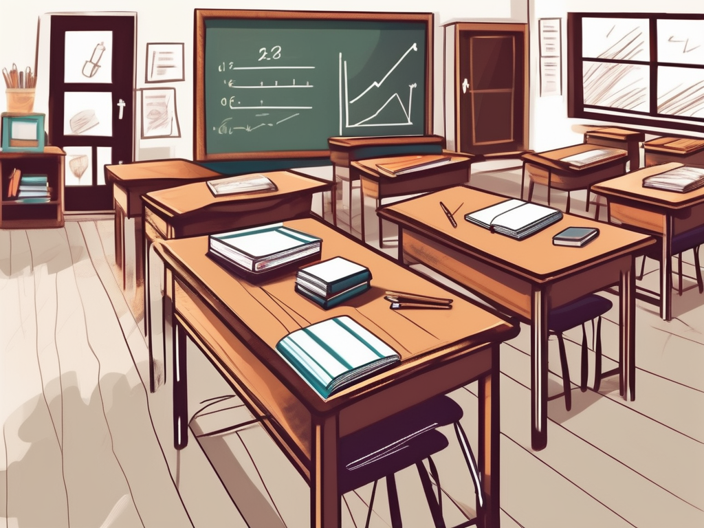 A diverse classroom setting in thailand with school supplies