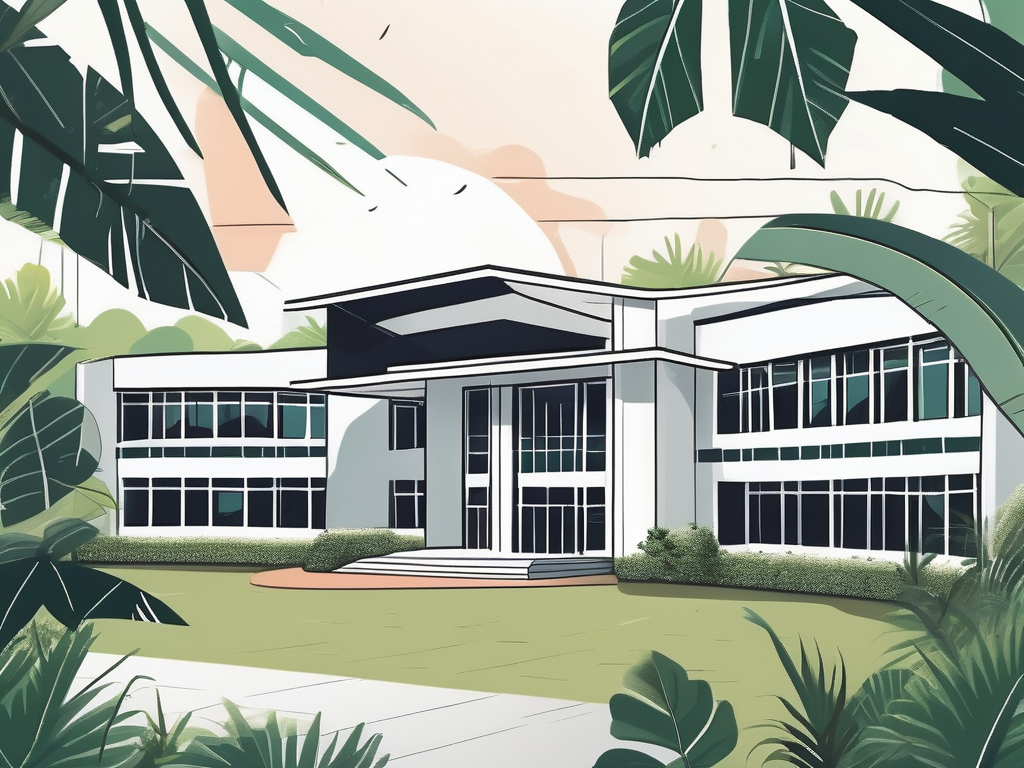 A modern international school building in thailand