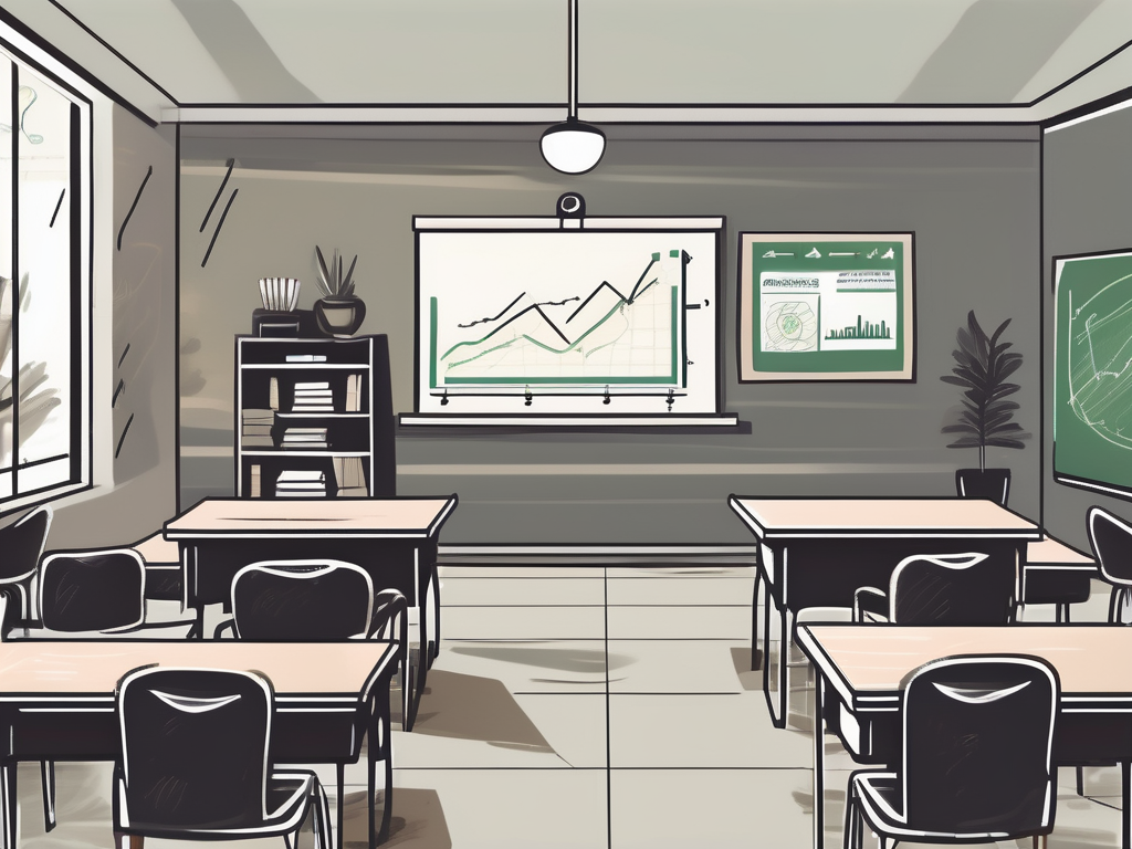 A classroom setting in saudi arabia with a chalkboard