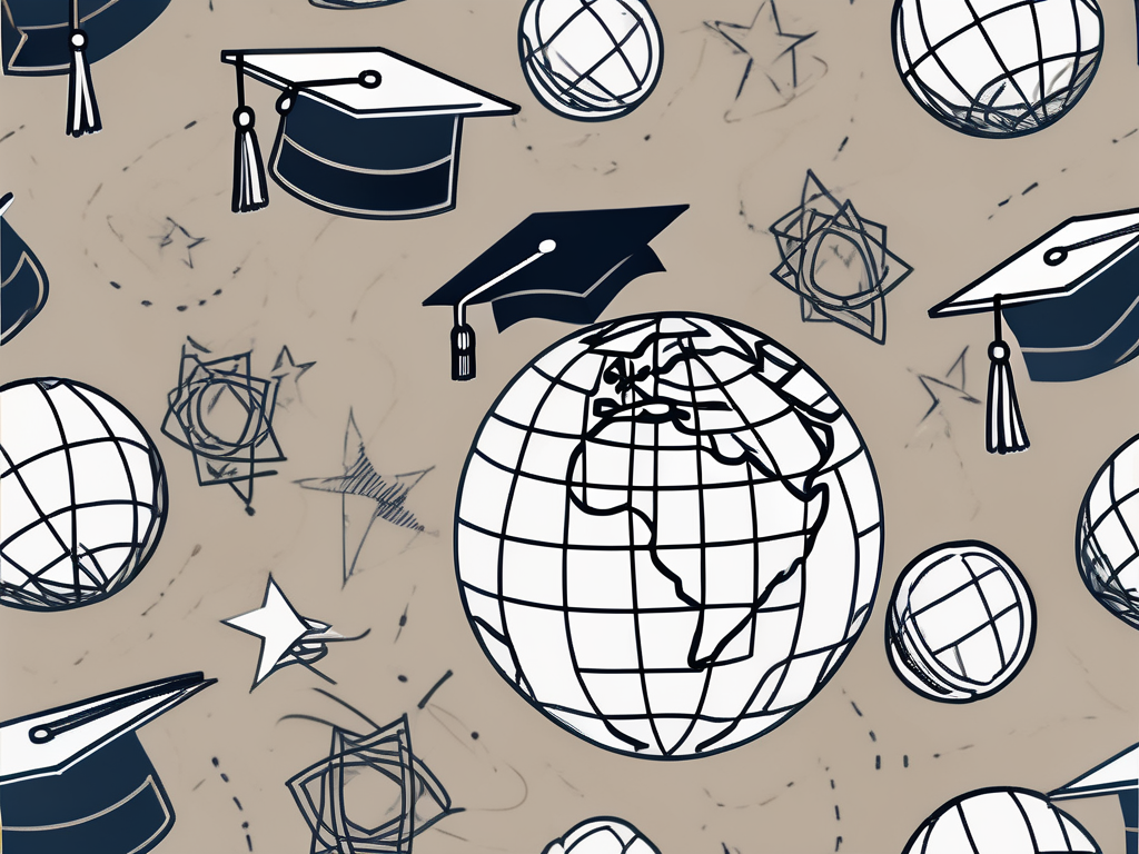 A globe highlighting different countries with symbols of currency