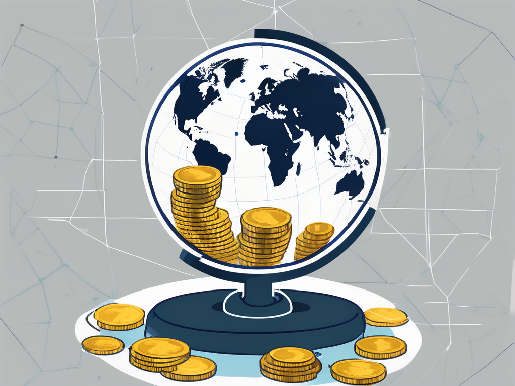 A globe with highlighted countries