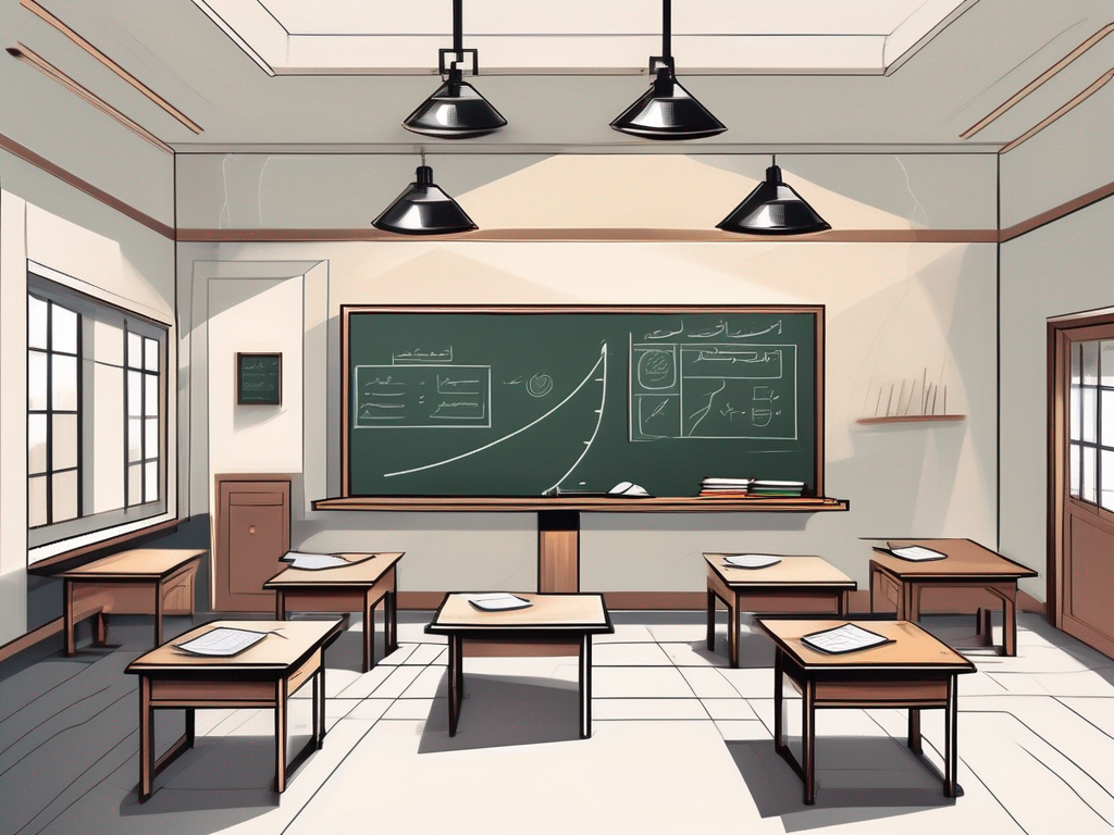 A classroom setting with traditional emirati architectural elements