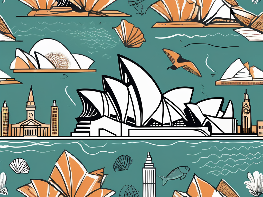 A diverse selection of iconic australian landmarks