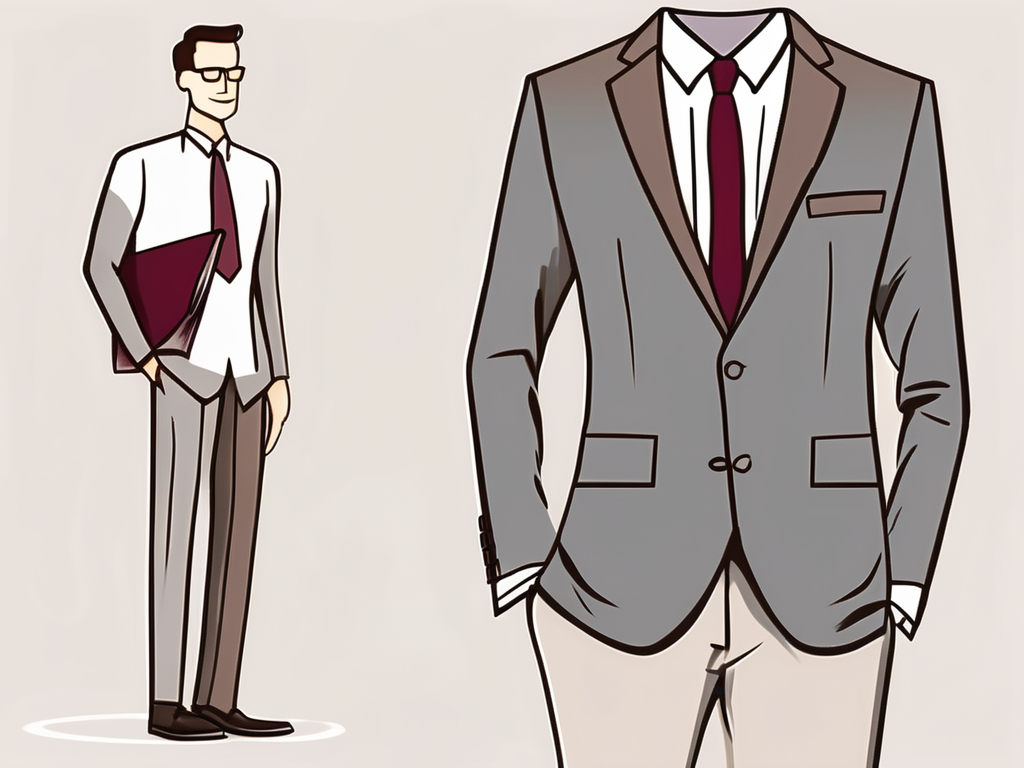 Various professional attire items such as a blazer