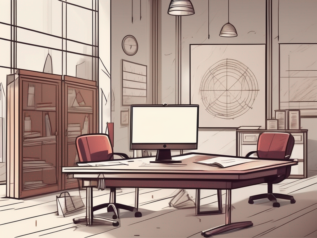 A classroom with typical teaching tools on the desk