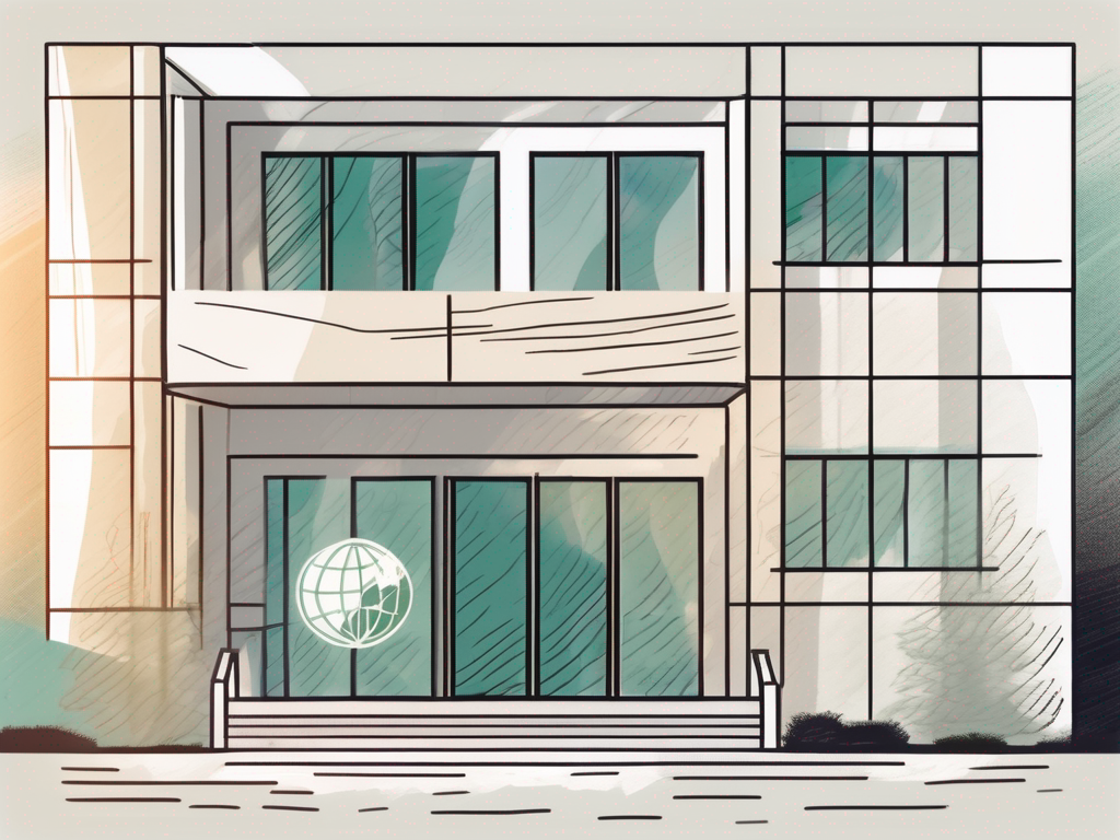 An international school building in the uae with a classroom visible through a window