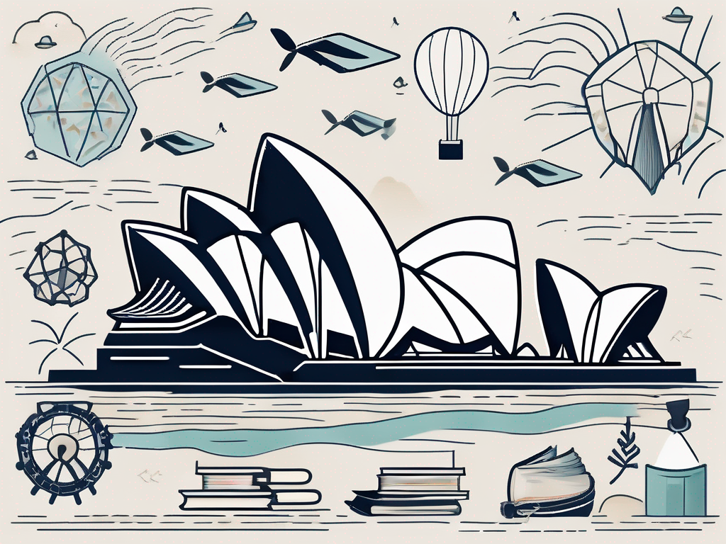 Various iconic australian landmarks
