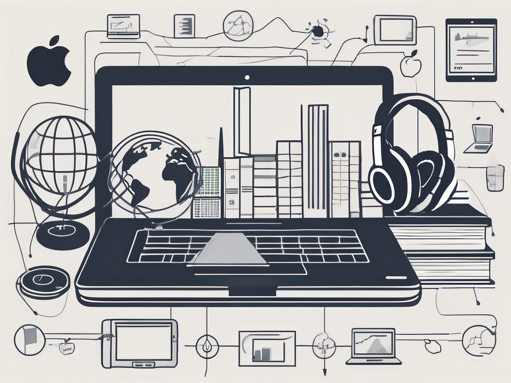 Various technological devices such as a laptop
