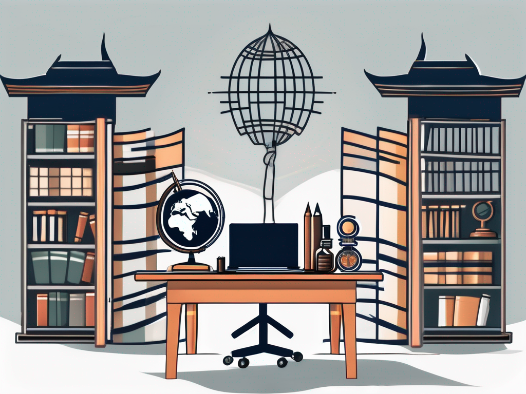A classroom with various education tools like books