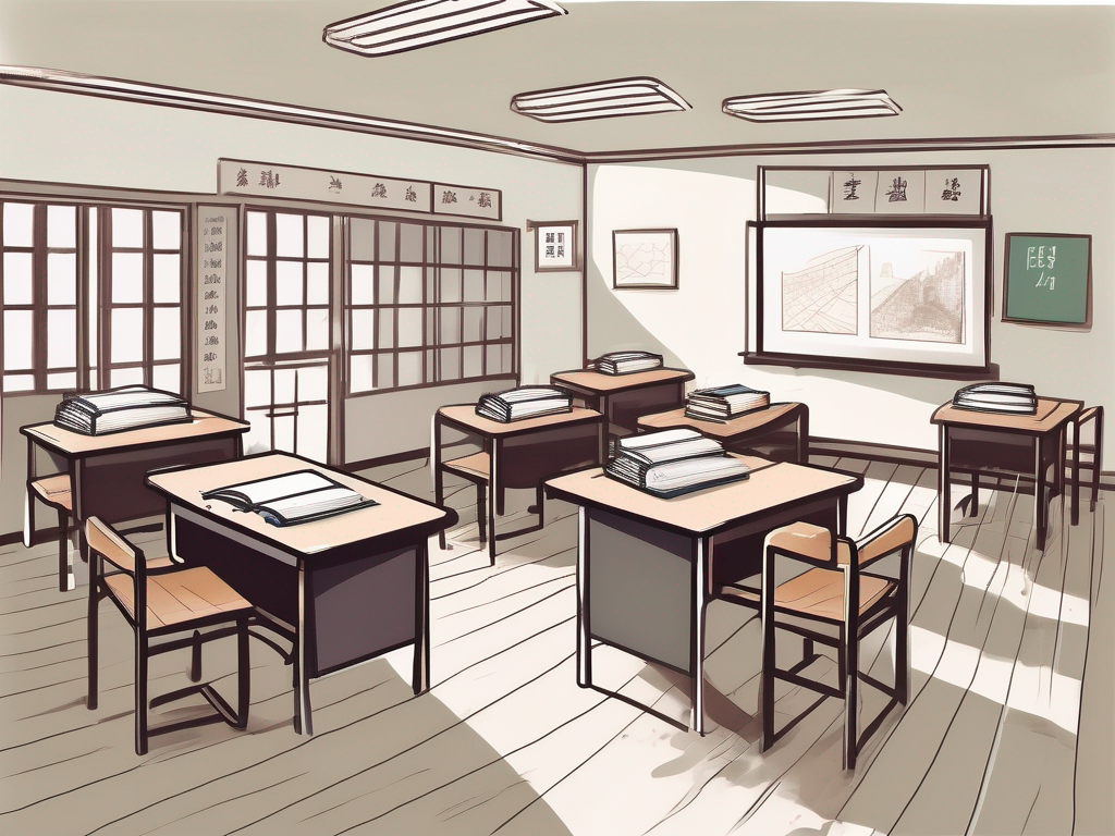 A classroom setting in china