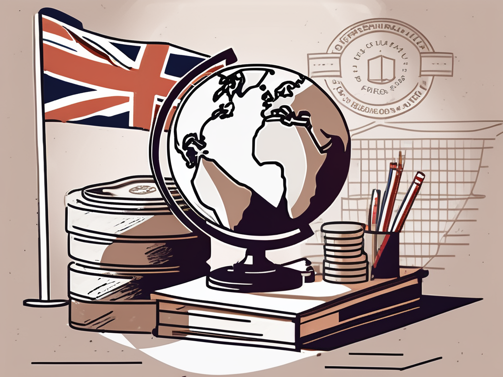 A classroom setting with a globe