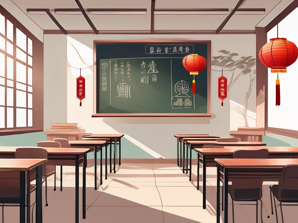 A classroom setting in an international school in china