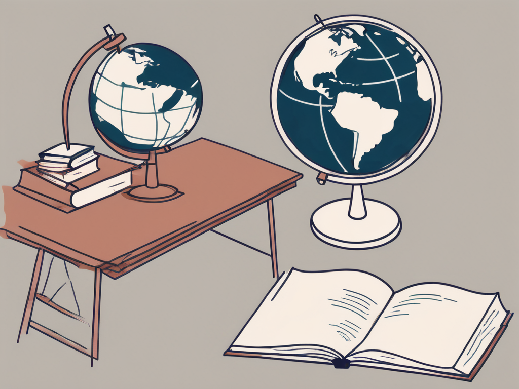 Two desks side by side with open books