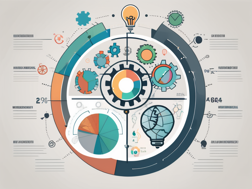 A globe with four distinct sections
