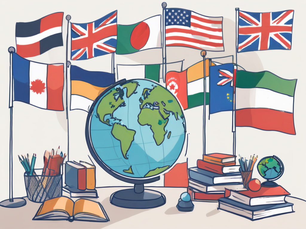 A classroom environment with diverse educational tools such as globes