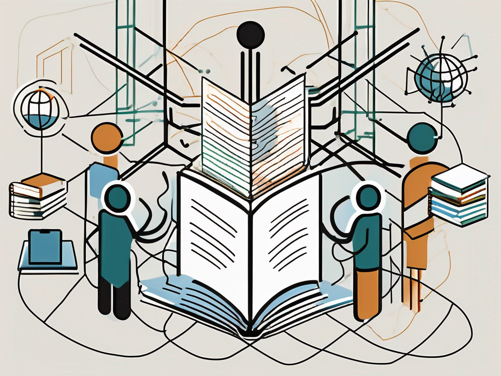 A diverse array of international classroom elements such as textbooks