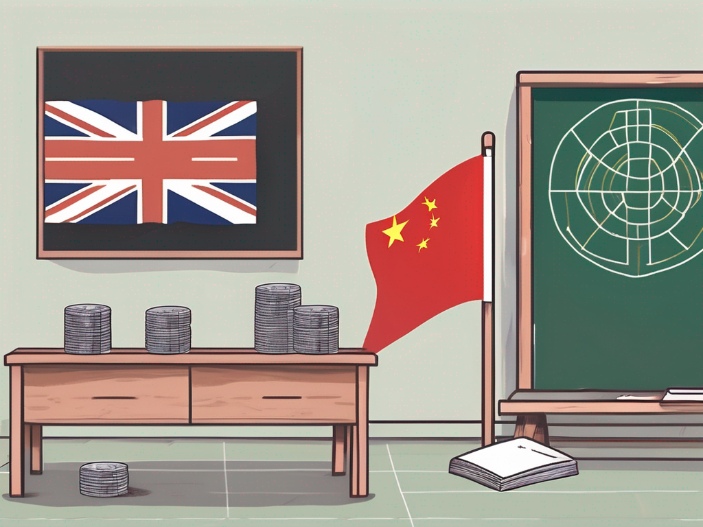 A classroom setting with diverse educational materials and a chalkboard