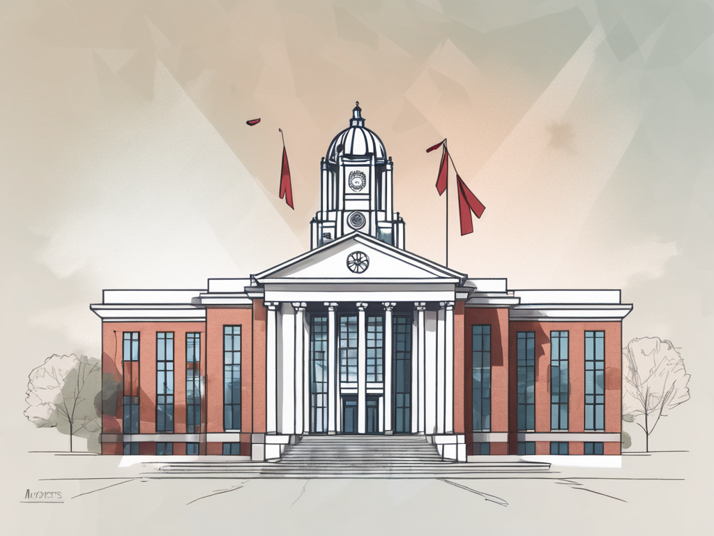 The liverpool john moores university building with a graduation cap and a diploma in the foreground