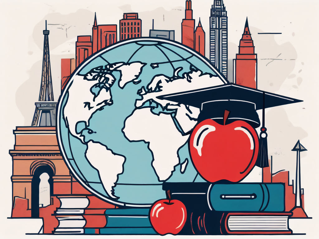 A toolbox filled with symbolic teaching tools such as a globe