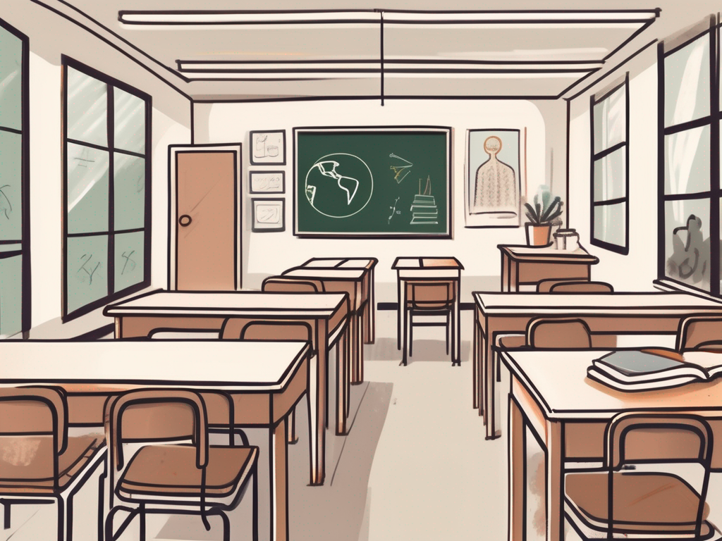 A classroom setting in an international school