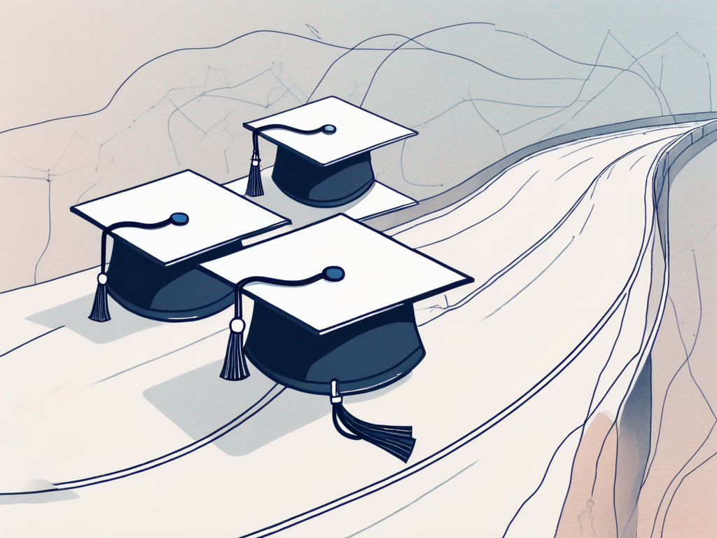 A laptop displaying an online education platform