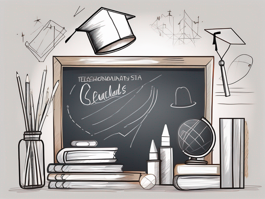 A classroom setting with a chalkboard